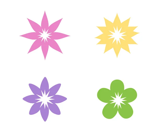 Hezká Květina Téma Koncepce Vektorové Logo Šablona Návrhu — Stockový vektor