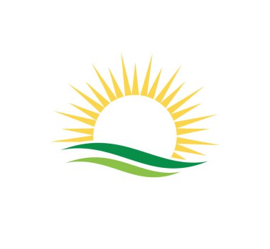 Tarım doğal bitki verimli vektör logo tasarım şablonunun
