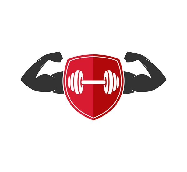 Starke Lieblings Fitness Body Building Vektor Logo Design Vorlage — Stockvektor