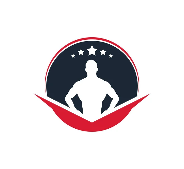 Stark Favorit Fitness Styrketräning Vektor Logo Designmall — Stock vektor