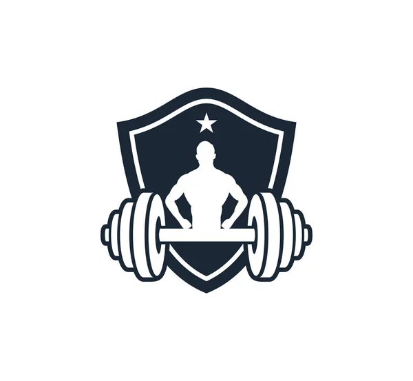 Strong Favorite Fitness Body Building Vector Logo Design Template — Stock Vector
