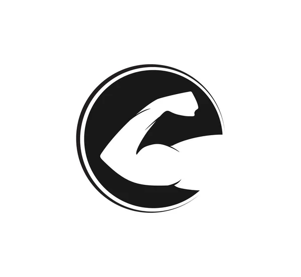 Сильный Любимый Дизайн Векторного Логотипа Фитнес Корпуса — стоковый вектор