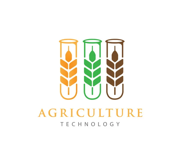 Wektor Lub Ikona Logo Koncepcja Szablon Projektu Dla Rolnictwa Technologii — Wektor stockowy