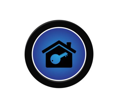 güvenli ve ev simge vektör logo tasarım şablonu kilitleyin