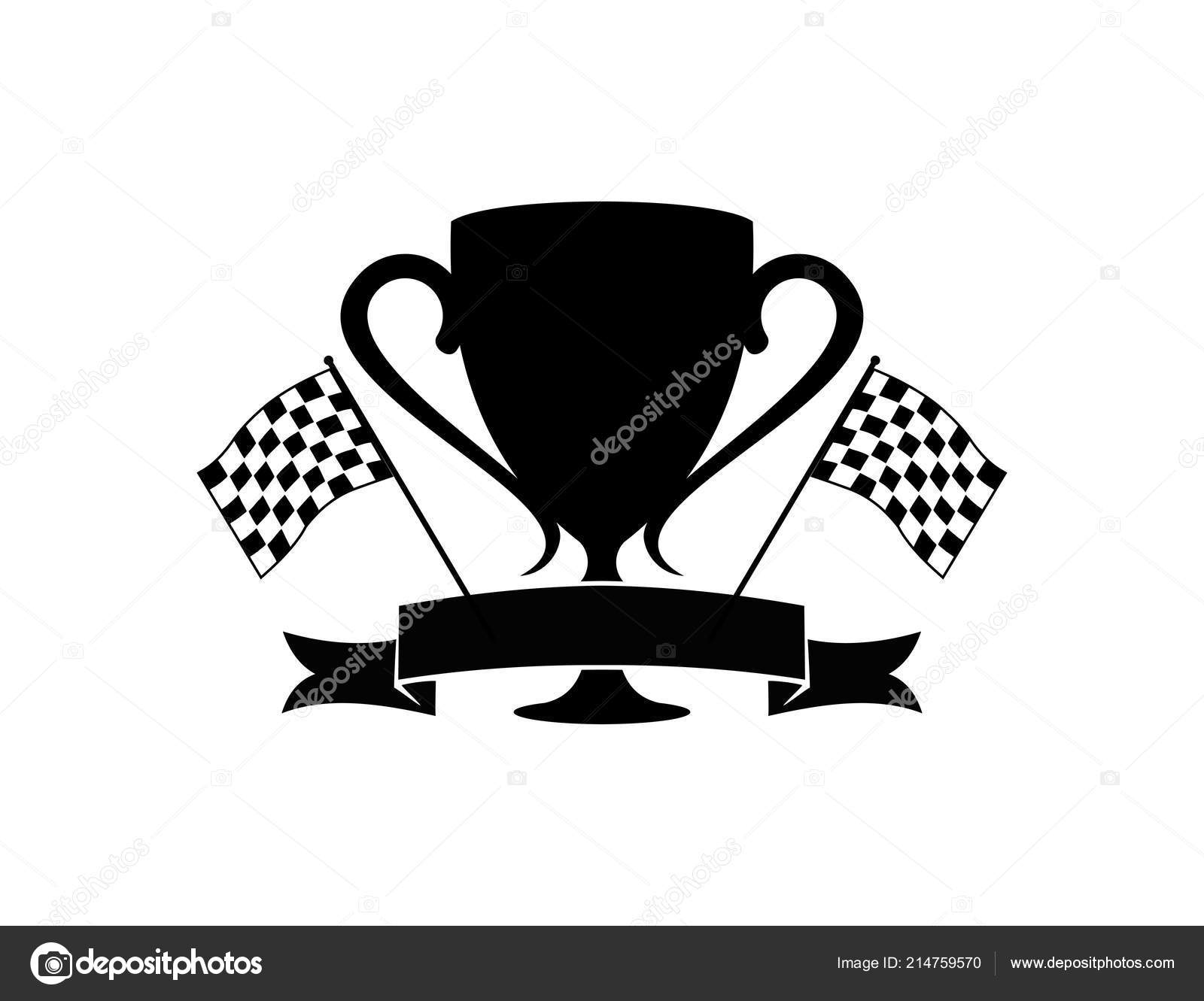 Champion Trophy Speed Racing Themed Illustration Vector Design Template Stock Vector Image by #214759570