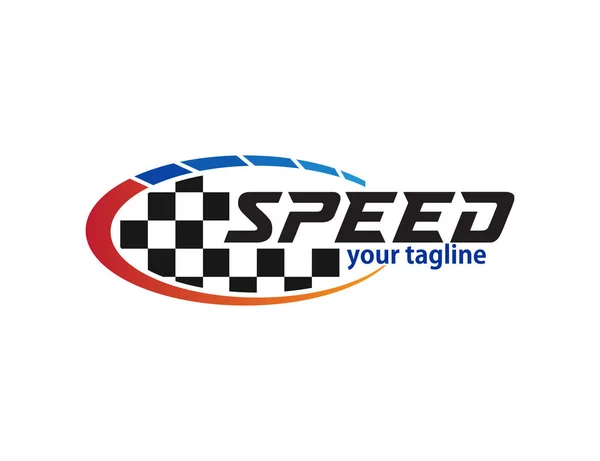 hız yarış temalı illüstrasyon vektör logo tasarım şablonu