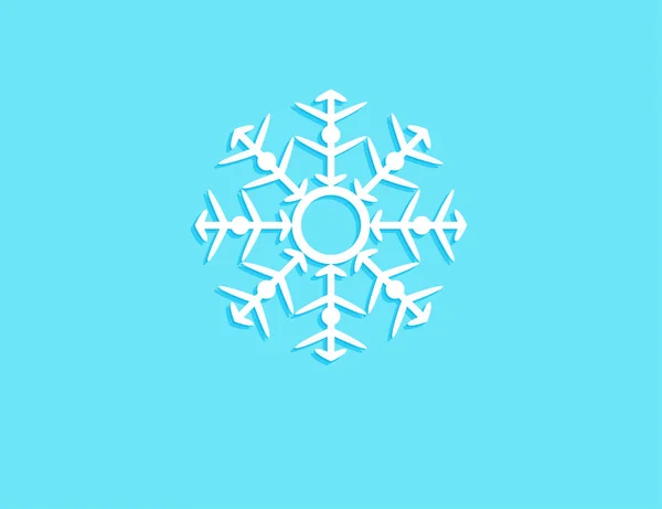 Pieza Copos Nieve Diseño Del Vector Fondo Azul Claro Para — Archivo Imágenes Vectoriales