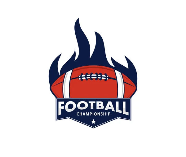 Modelo Design Logotipo Vetor Emblema Futebol Esporte Americano Para Identidade — Vetor de Stock