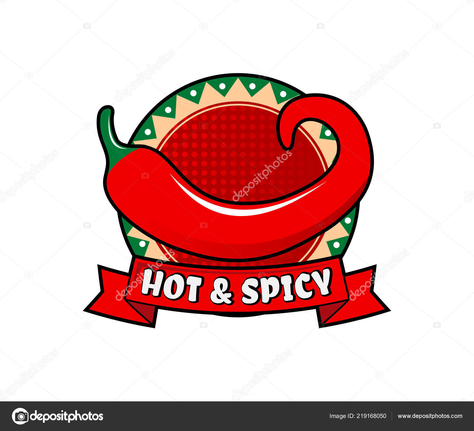 Chili Hot Spicy Food Vector Logo Design Inspiration Mexican