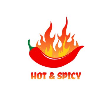 biber sıcak ve baharatlı yiyecek vektör logo tasarım ilham için Meksika mutfağı marka