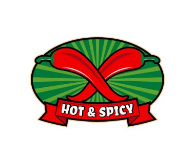 biber sıcak ve baharatlı yiyecek vektör logo tasarım ilham için Meksika mutfağı marka