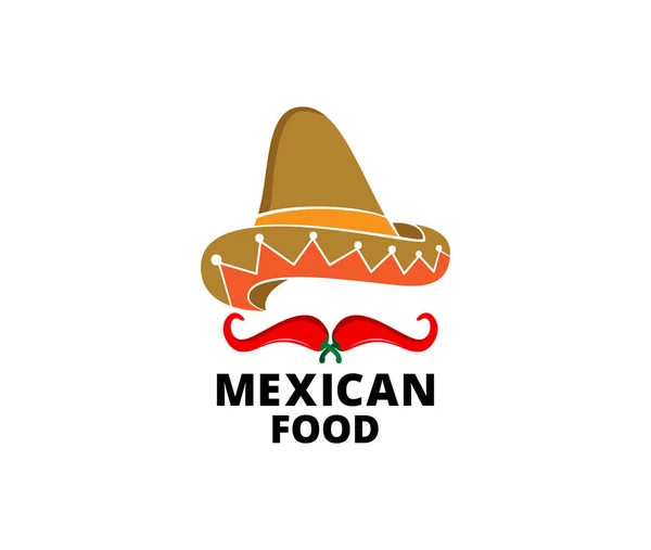Chili Hot Spicy Food Vector Logo Design Inspiration Mexican Cuisine — Stock Vector