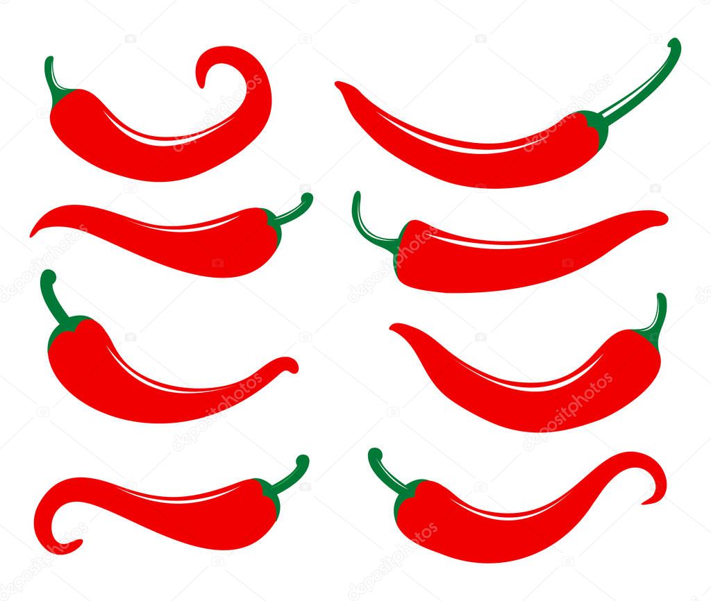 Chili hot and spicy food vector logo design inspiration for mexican cuisine brand