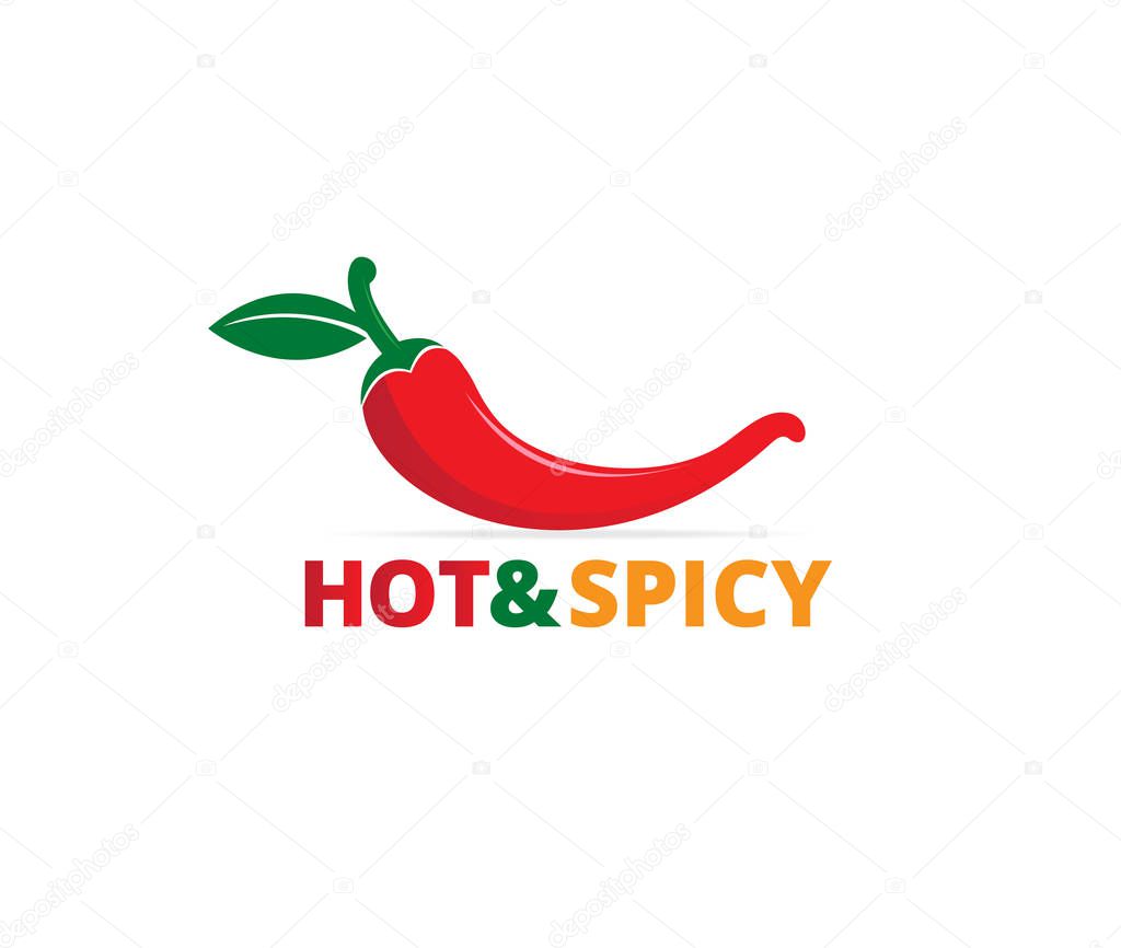 Chili hot and spicy food vector logo design inspiration for mexican cuisine brand