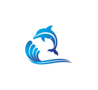 yunus akıllı hayvan vektör logo tasarım ilham için sığınak, Hayvanat Bahçesi, park ve diğer iş ilgili