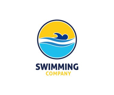 su spor vektör logo tasarım ilham Eğitim Okulu, kulüp ve şampiyonluk için yüzme