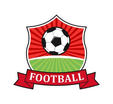 futbol futbol kret amblemi vektör logo tasarım şablonu ilham için takım, club, giyim, rozet ve kimlik