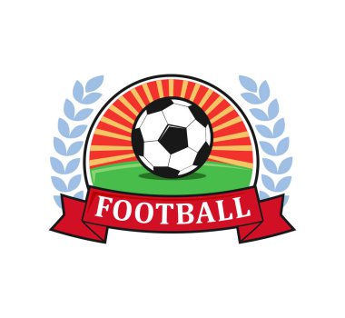futbol futbol kret amblemi vektör logo tasarım şablonu ilham için takım, club, giyim, rozet ve kimlik
