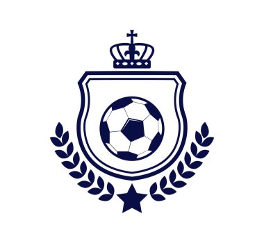 futbol futbol kret amblemi vektör logo tasarım şablonu ilham için takım, club, giyim, rozet ve kimlik