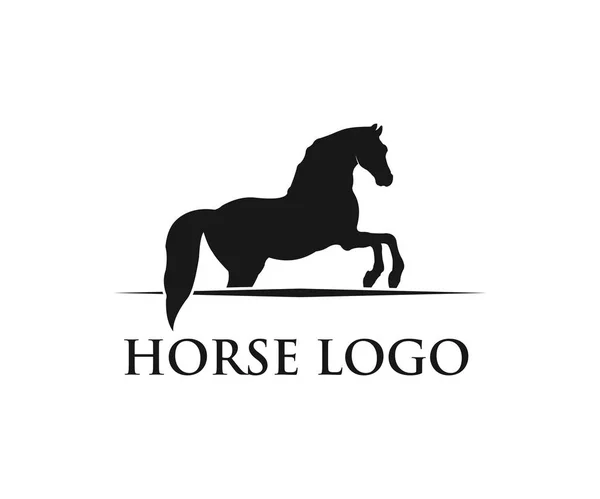 Diseño Del Logotipo Del Vector Del Deporte Del Caballo Simple — Vector de stock