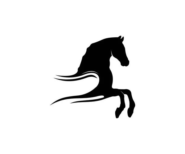 Απλό Άλογο Αθλητισμού Διάνυσμα Λογότυπο Σχεδιασμό Έμπνευση Για Ιπποδρομίες Ιππασία — Διανυσματικό Αρχείο