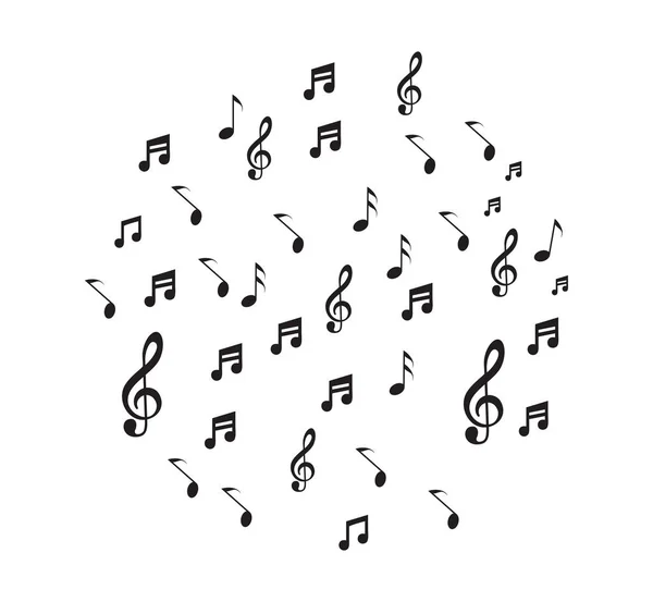 Εικονογράφηση Φορέα Φόντο Σημείωση Σημάδι Σύνθεση Μουσικής Για Αφίσα — Διανυσματικό Αρχείο