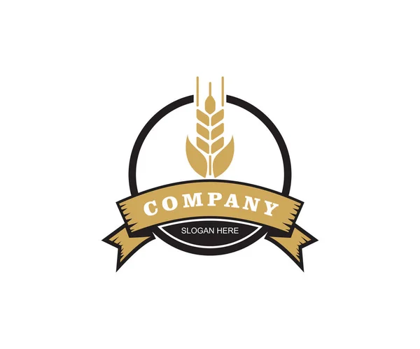Simple Suitable Graphic Vintage Country Corp Farm Vector Logo Design — Stock Vector