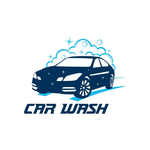Πλύσιμο Αυτοκινήτων Υπηρεσία Διάνυσμα Λογότυπο Σχεδιασμό Πρότυπο Έμπνευση Εικονογράφηση — Διανυσματικό Αρχείο