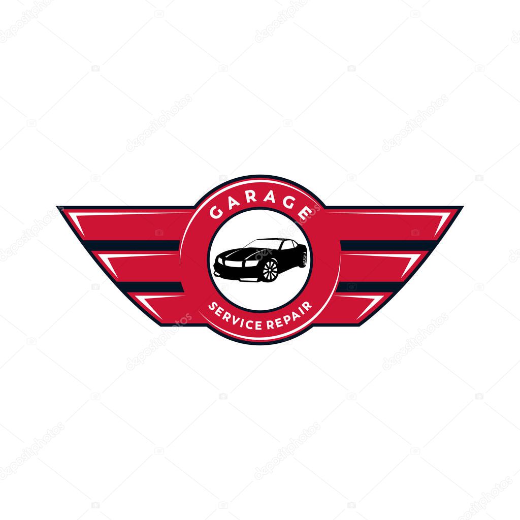 Car dealer or maintenance service vector logo design template or illustration