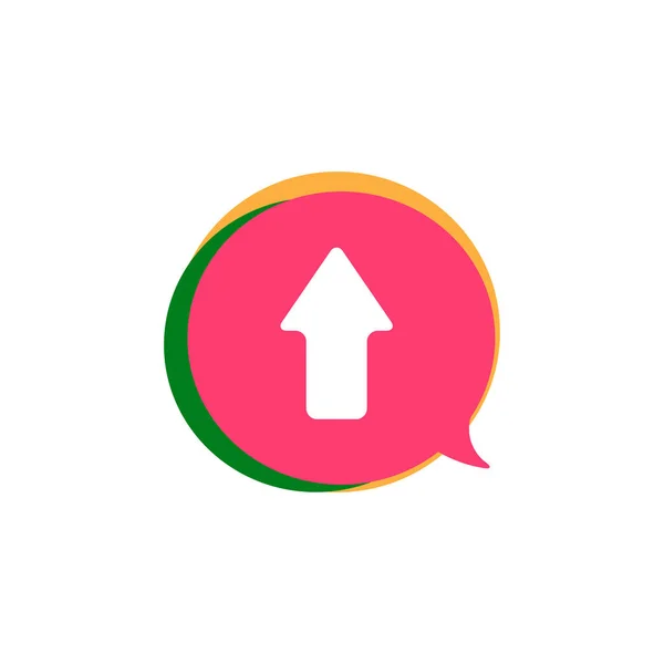 Bubble Chat Videoclip Sociale Multimedia Vector Logo Ontwerp Pictogrammalplaatje Illustratie — Stockvector