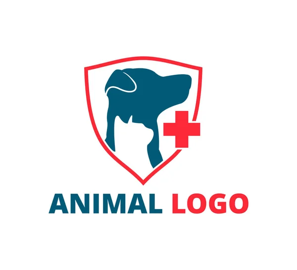 Pes Pet Vet Klinika Péči Zvířecí Vektorové Ikony Logo Šablona — Stockový vektor