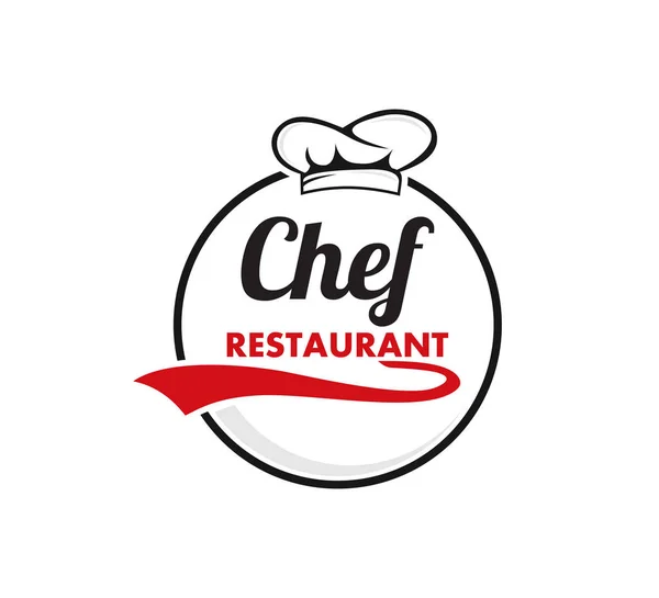 Chef Sombrero Comida Restaurante Vector Icono Logotipo Diseño Plantilla — Archivo Imágenes Vectoriales