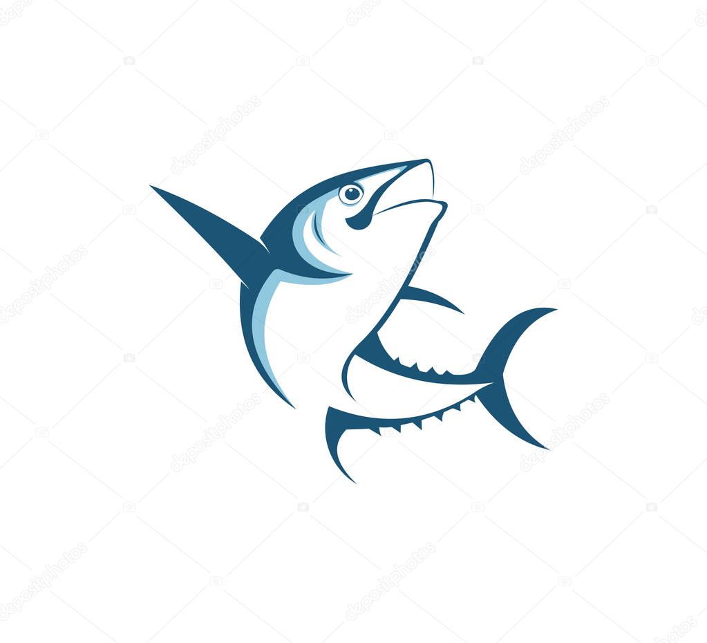 sport fishing or angler icon vector logo design template