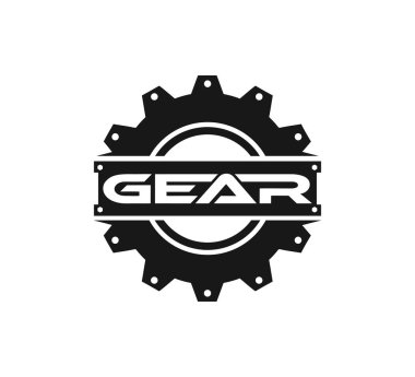 elektrik güç hassas dişli simge vektör logo tasarım şablonu