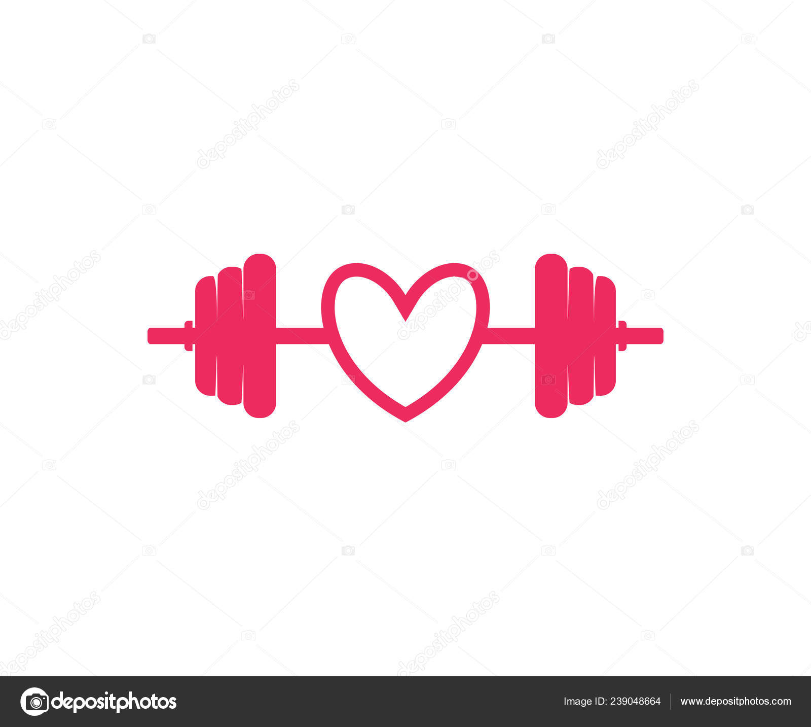 Love Weight Lifting Barbel Fitness Vector Logo Icon Design Template Stock  Vector by ©great19 239048664