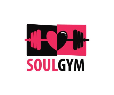 Ağırlık kaldırma karakeçi fitness vektör logo simge tasarım şablonu ile seviyorum