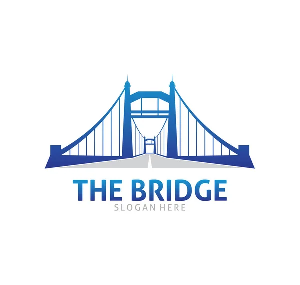 Kule süspansiyon vektör simge logo şablonu ile köprü
