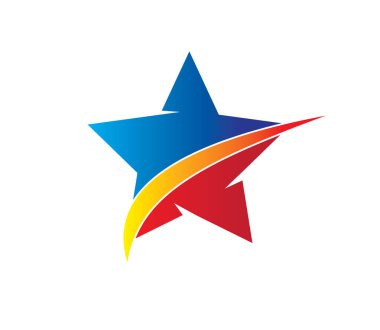 yıldız vektör simgesi logo tasarım şablonu beyaz arka plan üzerinde izole