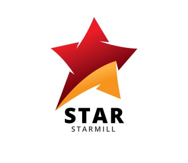 yıldız vektör simgesi logo tasarım şablonu beyaz arka plan üzerinde izole