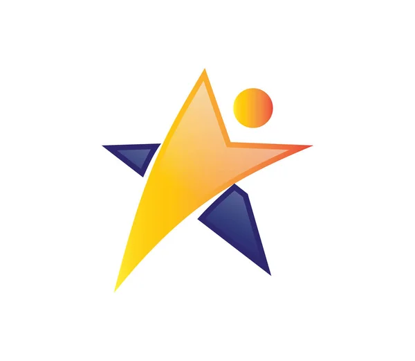 Star Vector Icon logo design mall isolerad på vit bakgrund — Stock vektor