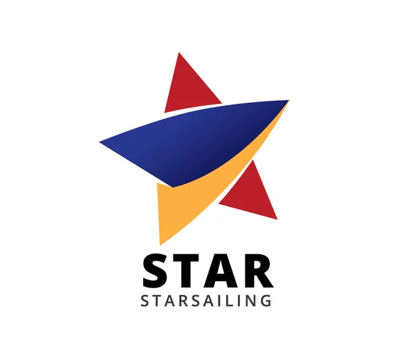 Estrella vector icono logotipo diseño plantilla aislada sobre fondo blanco — Vector de stock