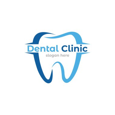 basit diş diş sağlığı kliniği hizmet vektör logo tasarımı