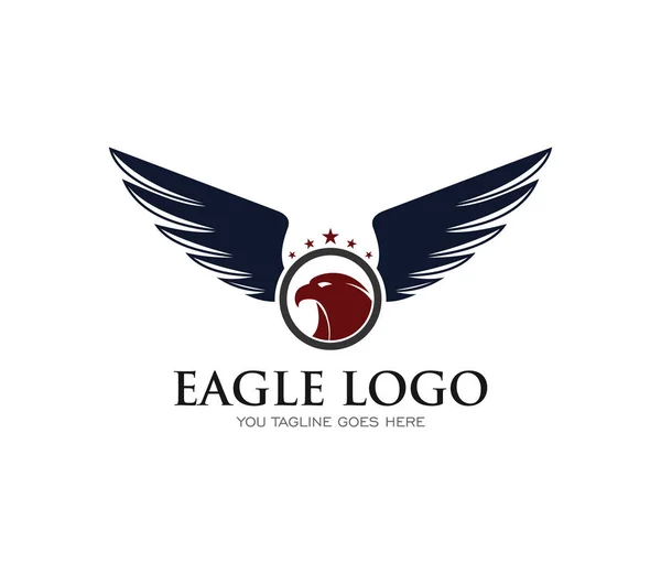 Águila ala ala patriótica moderno vector logo diseño concepto inspiración — Vector de stock