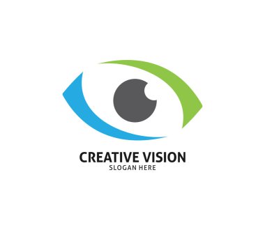 göz görüşü dijital ortam vektör logosu tasarımı