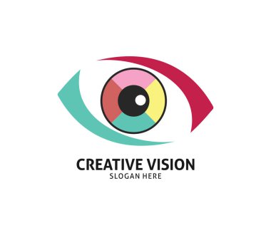 göz görüşü dijital ortam vektör logosu tasarımı