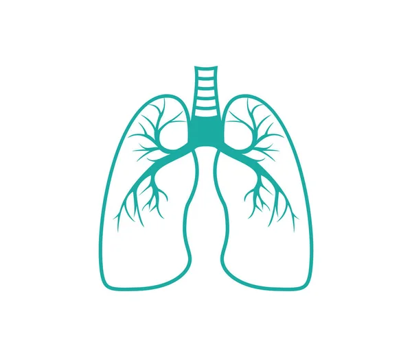 Lung organ medical clinic health treatment vector logo design — Stock Vector
