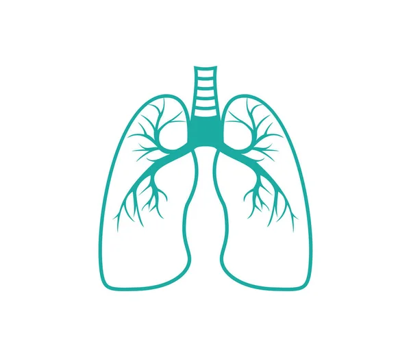 Pulmão órgão médico clínica tratamento de saúde vetor logotipo design —  Vetores de Stock