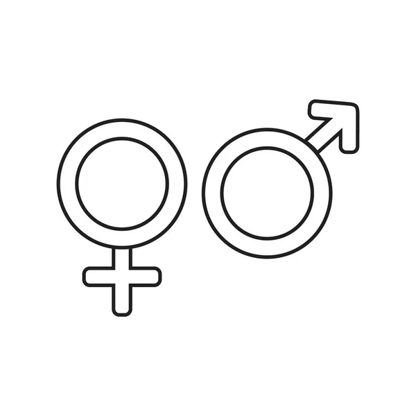 白の男性女性のサインベクトルロゴデザイン — ストックベクタ