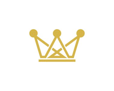 Mücevher, imalat ve giyim markası için basit ve sofistike taç vektör logosu tasarımı