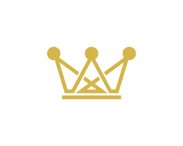 Diseño simple y sofisticado del logotipo del vector de la corona para la joyería, fabricación y marca de ropa — Vector de stock